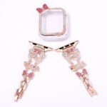 Alloy watch band Heart & Mickey Rhinestone Metal Strap for Apple Watch Series 5/6/7/8/9/SE
