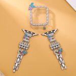 Alloy watch band 26-Letter Alphabet Rhinestone Strap Set for Apple Watch All Series