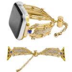 Alloy watch band Hollow Teardrop Rhinestone Metal Strap for Apple Watch All Series