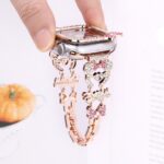 Alloy watch band Heart & Mickey Rhinestone Metal Strap for Apple Watch Series 5/6/7/8/9/SE