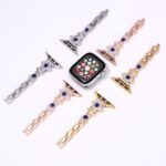 Alloy watch band Evil Eye Rhinestone Metal Strap for Apple Watch All Series