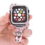 Alloy watch band Floral Rhinestone Metal Strap for Apple Watch Series 5/6/7/8/9/SE