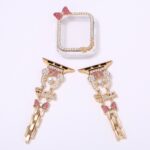 Alloy watch band Heart & Mickey Rhinestone Metal Strap for Apple Watch Series 5/6/7/8/9/SE