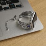 Alloy watch band Hollow Teardrop Rhinestone Metal Strap for Apple Watch All Series