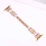 Alloy Watch Band Set Mickey & Minnie Rhinestone Metal Strap Set for Apple Watch All Series