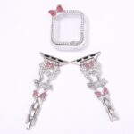 Alloy watch band Heart & Mickey Rhinestone Metal Strap for Apple Watch Series 5/6/7/8/9/SE