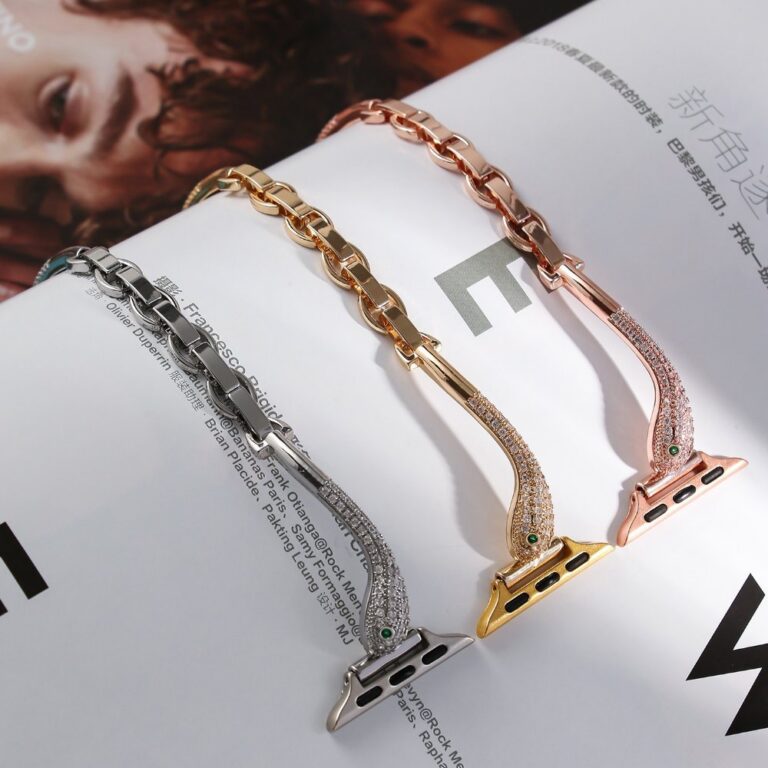 Watch strap Serpent Rhinestone Brass Strap for Apple Watch All Series