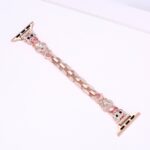 Alloy Watch Band Set Bear Rhinestone Metal Strap + Case Set for Apple Watch All Series
