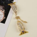 Alloy watch band Hollow Teardrop Rhinestone Metal Strap for Apple Watch All Series