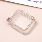 Alloy Watch Band Set Bear Rhinestone Metal Strap + Case Set for Apple Watch All Series