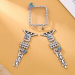 Alloy watch band 26-Letter Alphabet Rhinestone Strap Set for Apple Watch All Series