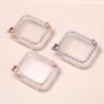 Alloy Watch Band Set Bear Rhinestone Metal Strap + Case Set for Apple Watch All Series