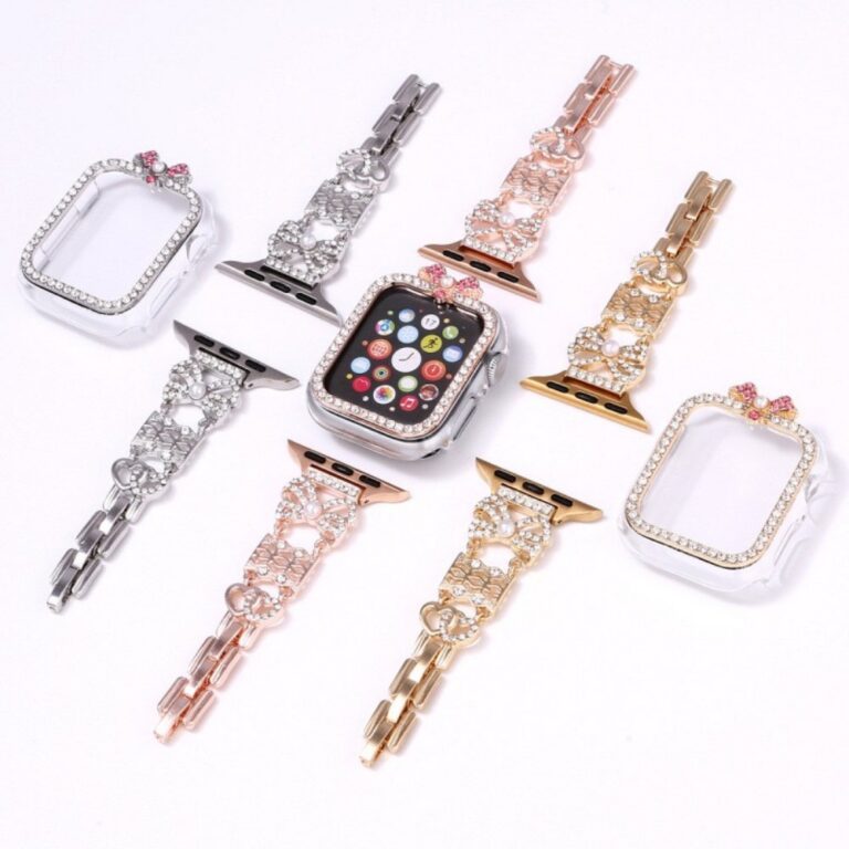Alloy watch band Bow Rhinestone Metal Strap for Apple Watch All Series