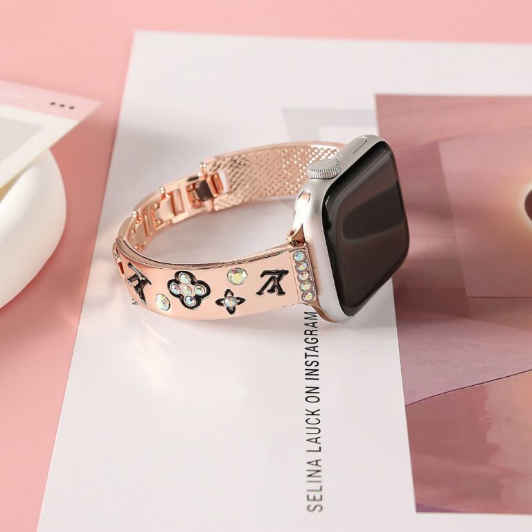 Watch strap Colorful Graffiti Carved Metal Strap for Apple Watch All Series