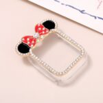 Alloy Watch Band Set Mickey & Minnie Rhinestone Metal Strap Set for Apple Watch All Series