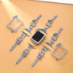 Alloy watch band 26-Letter Alphabet Rhinestone Strap Set for Apple Watch All Series