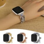 Alloy watch band Hollow Teardrop Rhinestone Metal Strap for Apple Watch All Series